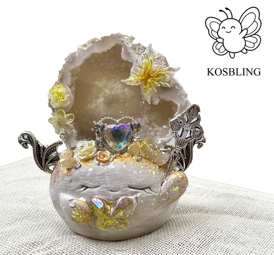 Enchanted Crystal Clay Fairy - Handmade KOSBLING Delight
