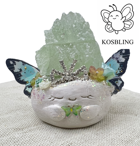 Enchanted Crystal Clay Fairy - Handmade KOSBLING Delight